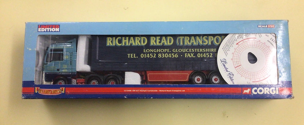Thumbnail: Corgi 1/50 Scale CC13408 ERF ECT Olympic Curtainside Richard Read Diecast Truck