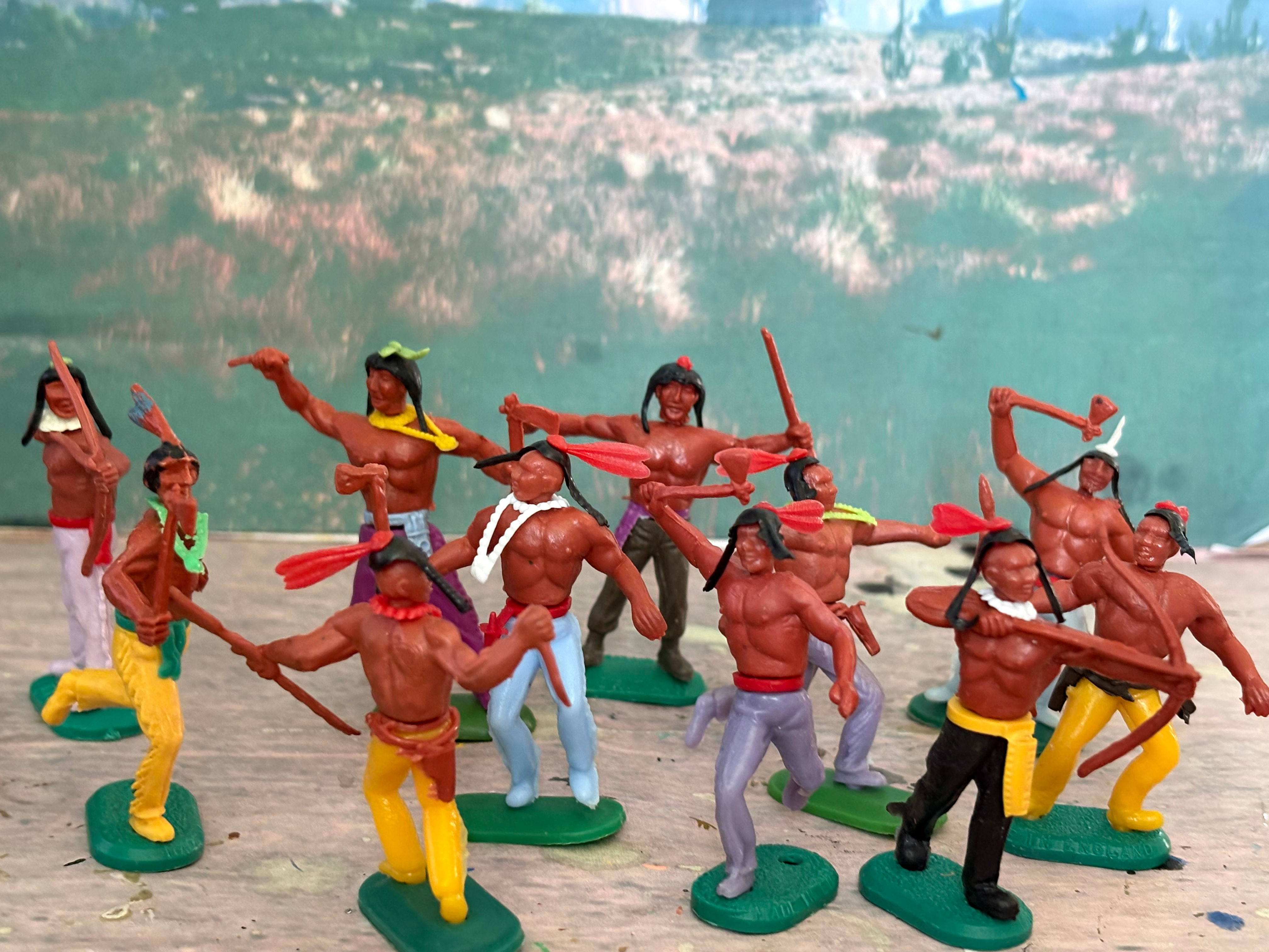 Timpo Copy Plastic Hong Kong Native American Indians x11