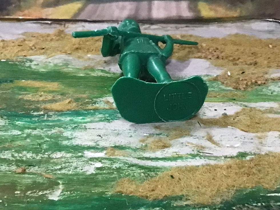 Thumbnail: Marx Robin Hood Characters  60mm Little John Light Green  Plastic Figure