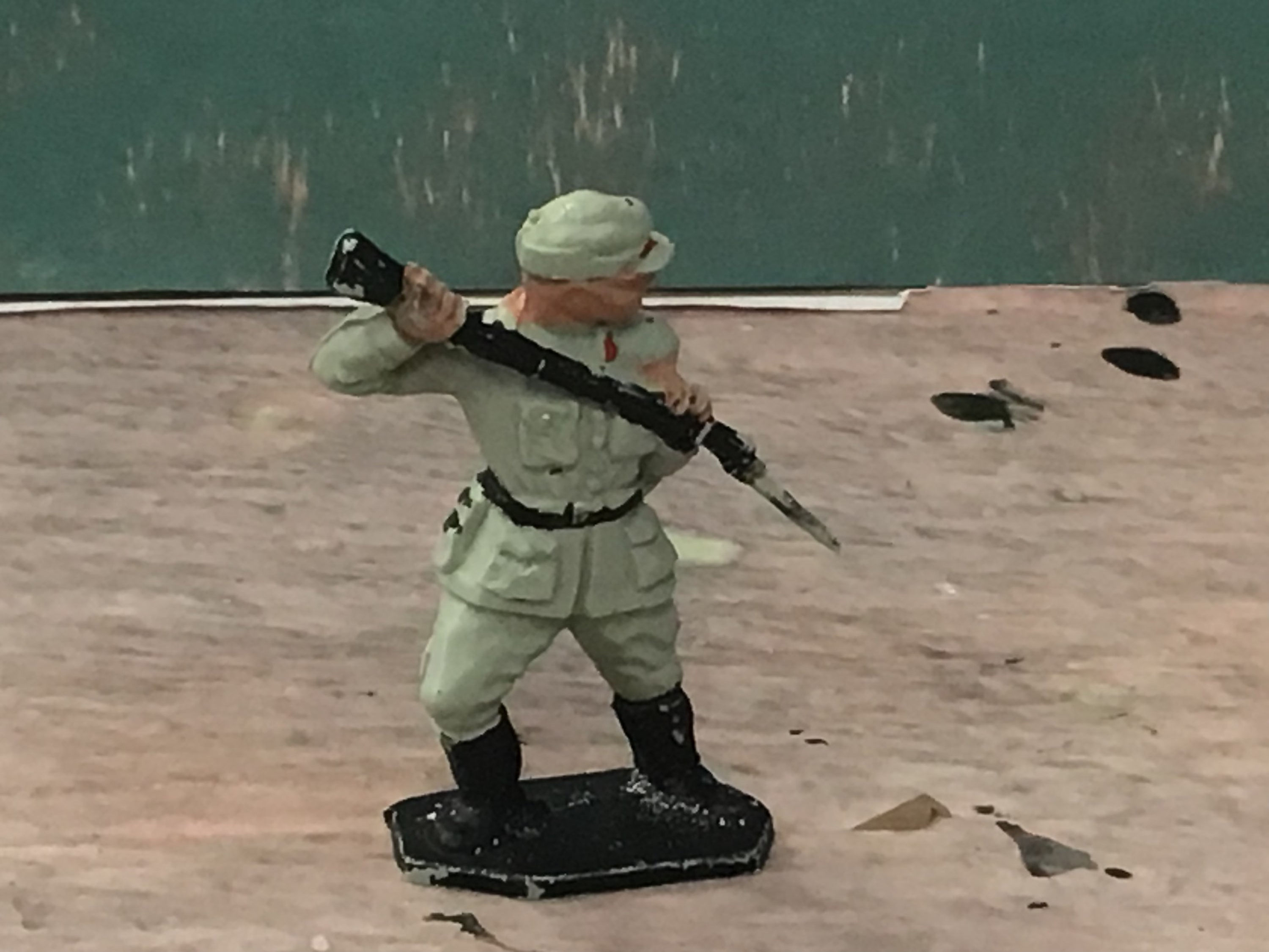 Vintage Lone Star German Infantry Bayonetting Plastic Figure