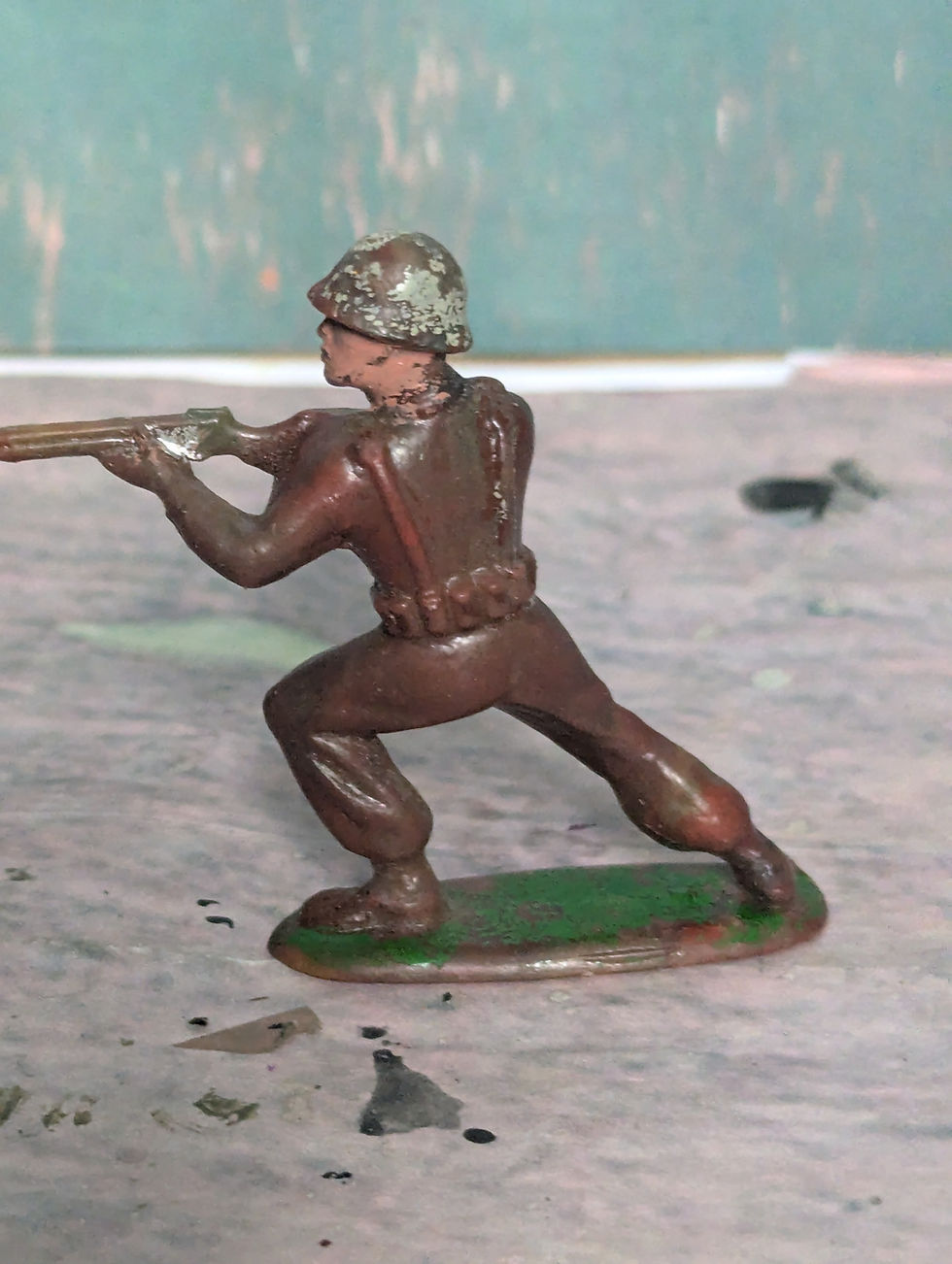 Thumbnail: Johillco Vintage Plastic Figure  British Khaki Infantry Ind 50mm