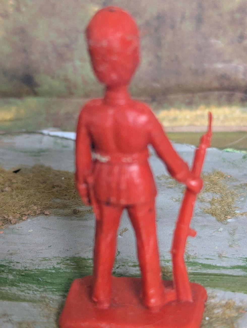 Thumbnail: Vintage Crescent Plastic Standing Grenadier Guards At Ease