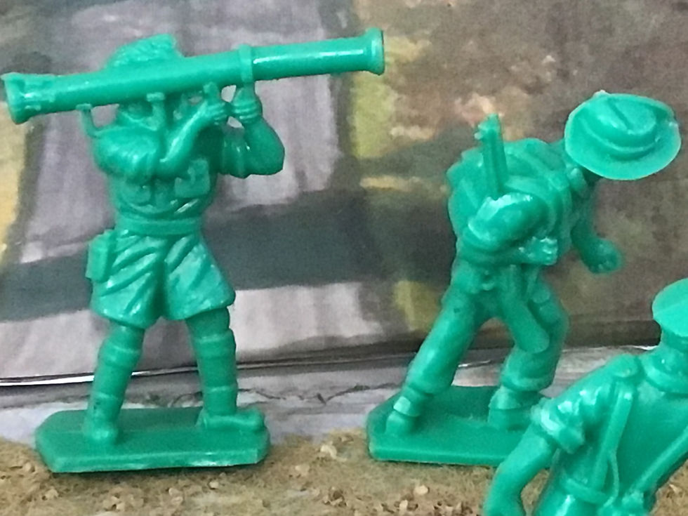 Thumbnail: Full Set (10) Lone Star/Toyways Reissue Australian Infantry Plastic Figures 1/32