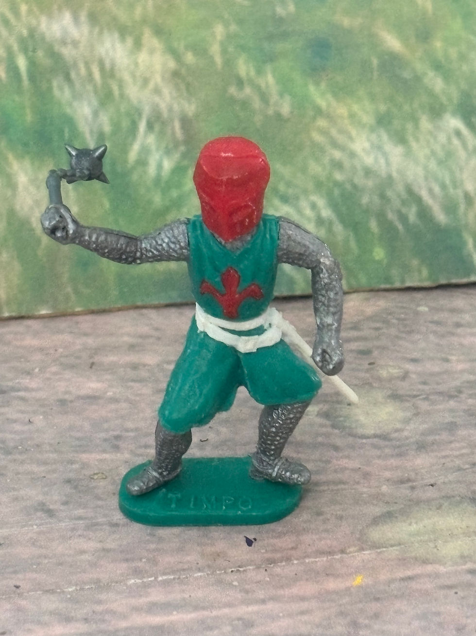 Thumbnail: Timpo Toys Swoppet's  1/32 Plastic Figure Individual Green Shield Knight a