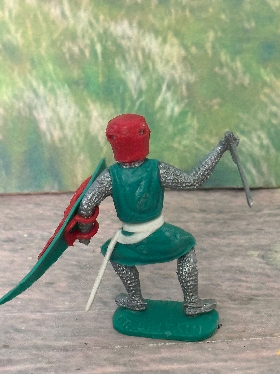 Thumbnail: Timpo Toys Swoppet's  1/32 Plastic Figure Individual Green Shield Knight a