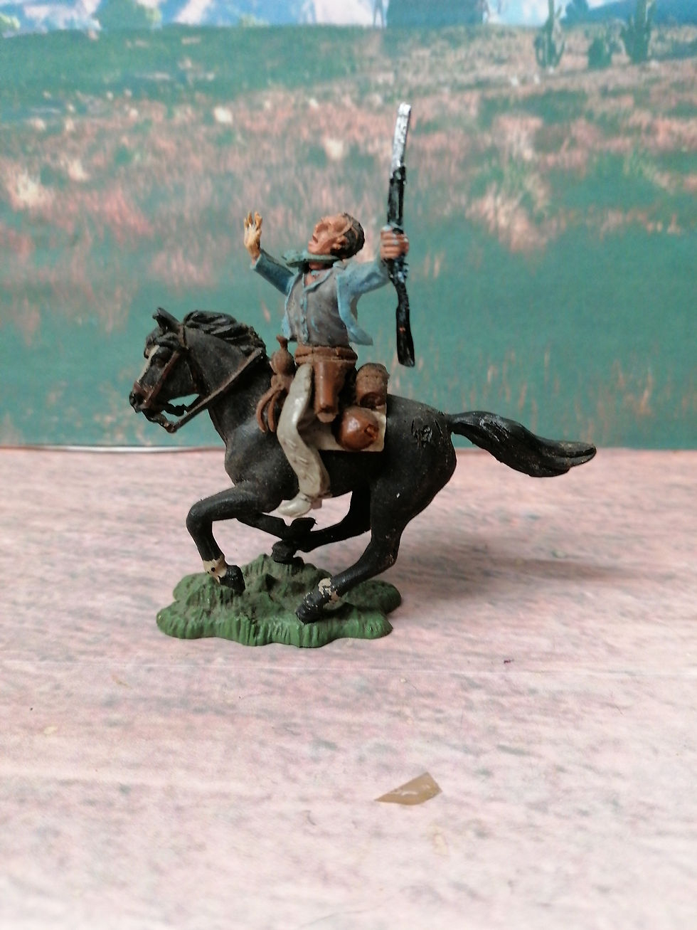 Thumbnail: Herald H635  Western Figures Cowboy Mounted