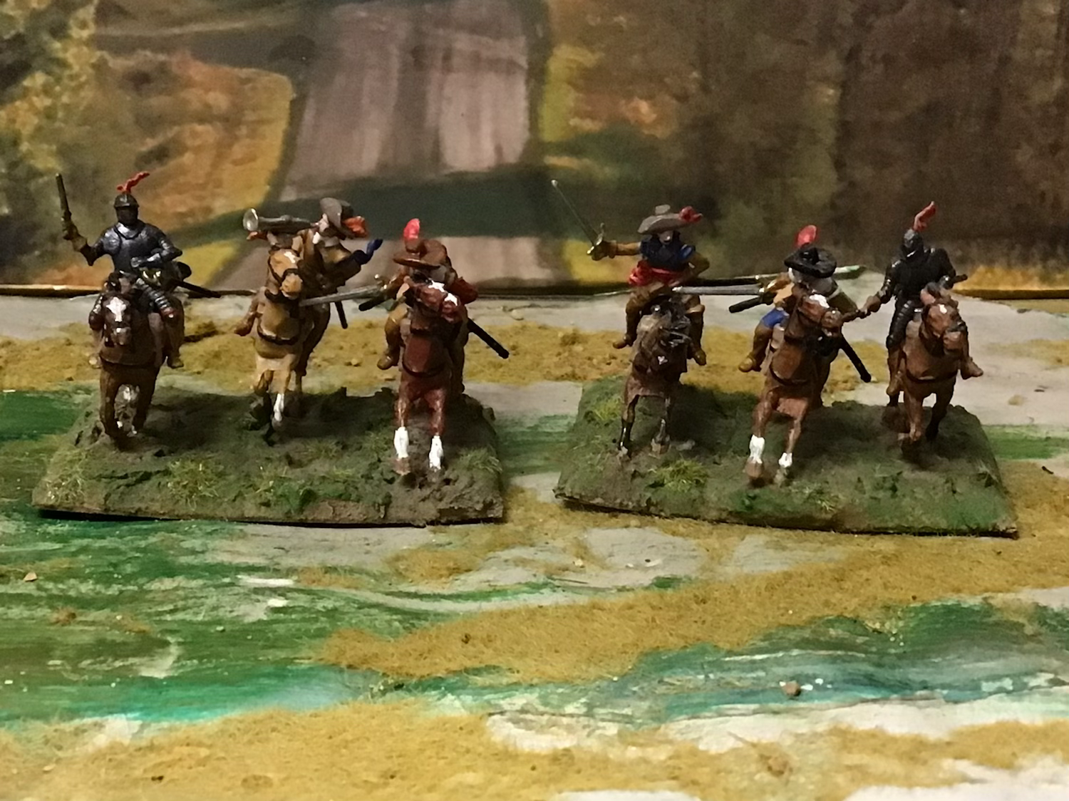 Esci/Airfix 1/72 6x ECW Mounted Royalist Cavalry painted