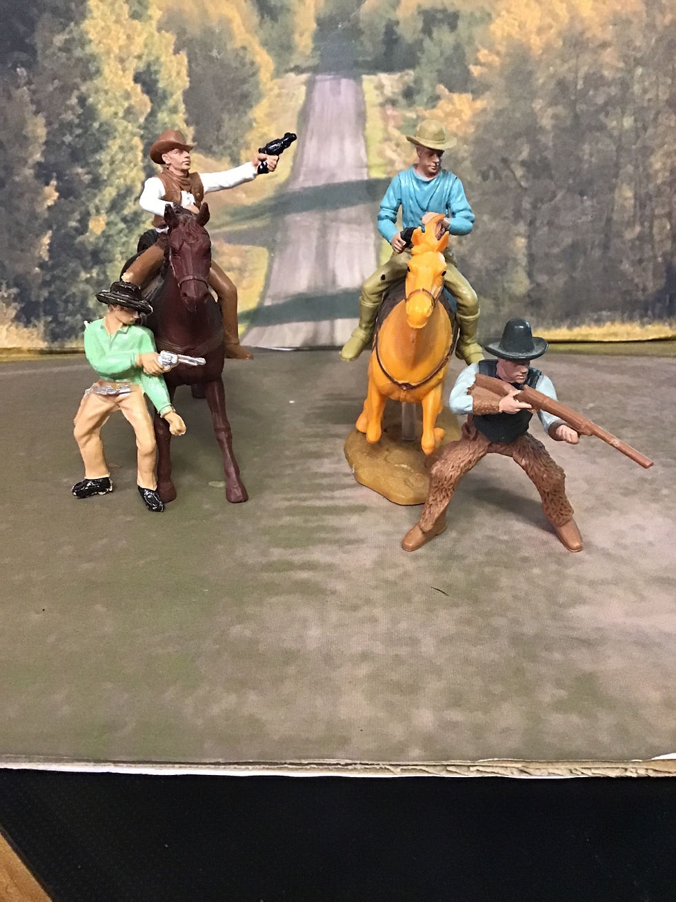 Thumbnail: Vintage Popak New Ray 4 Cowboys And 2 Horses