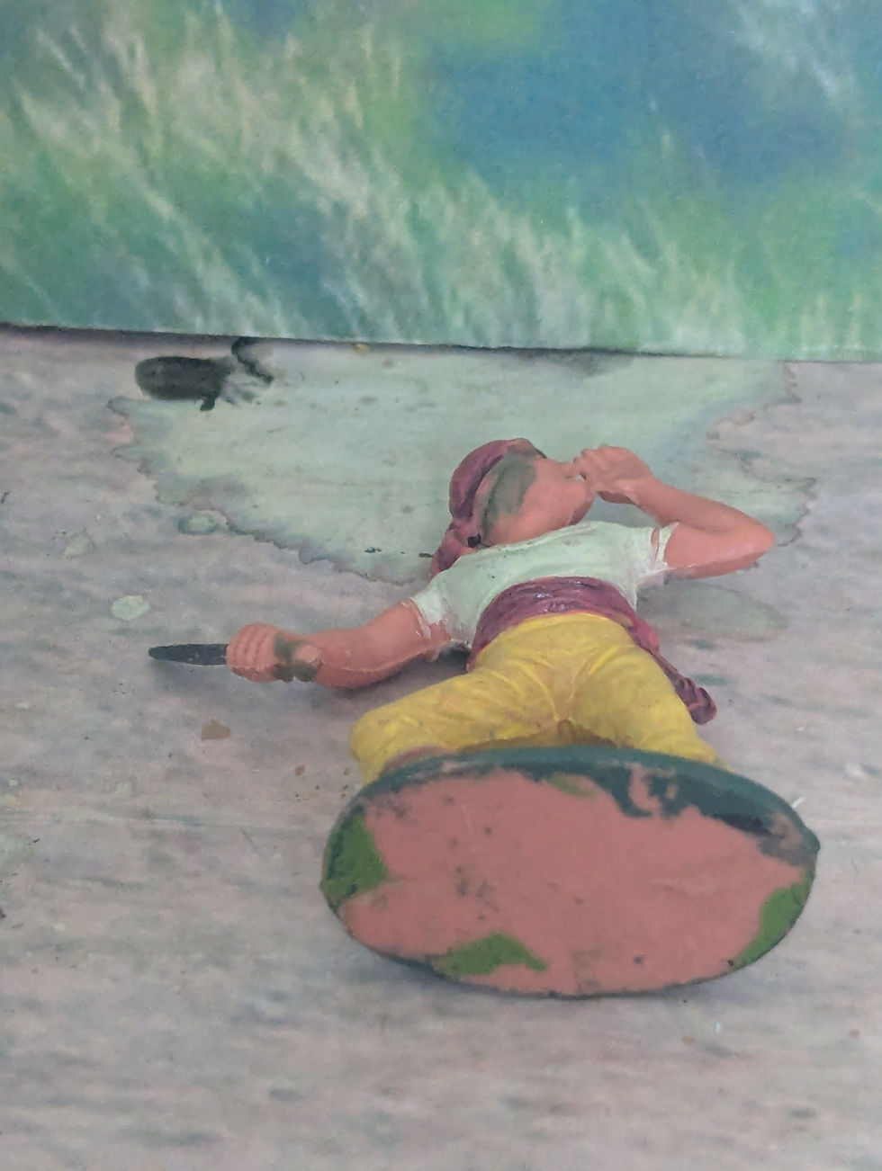 Thumbnail: Charben 54mm Painted Pirate With Sword 1960's