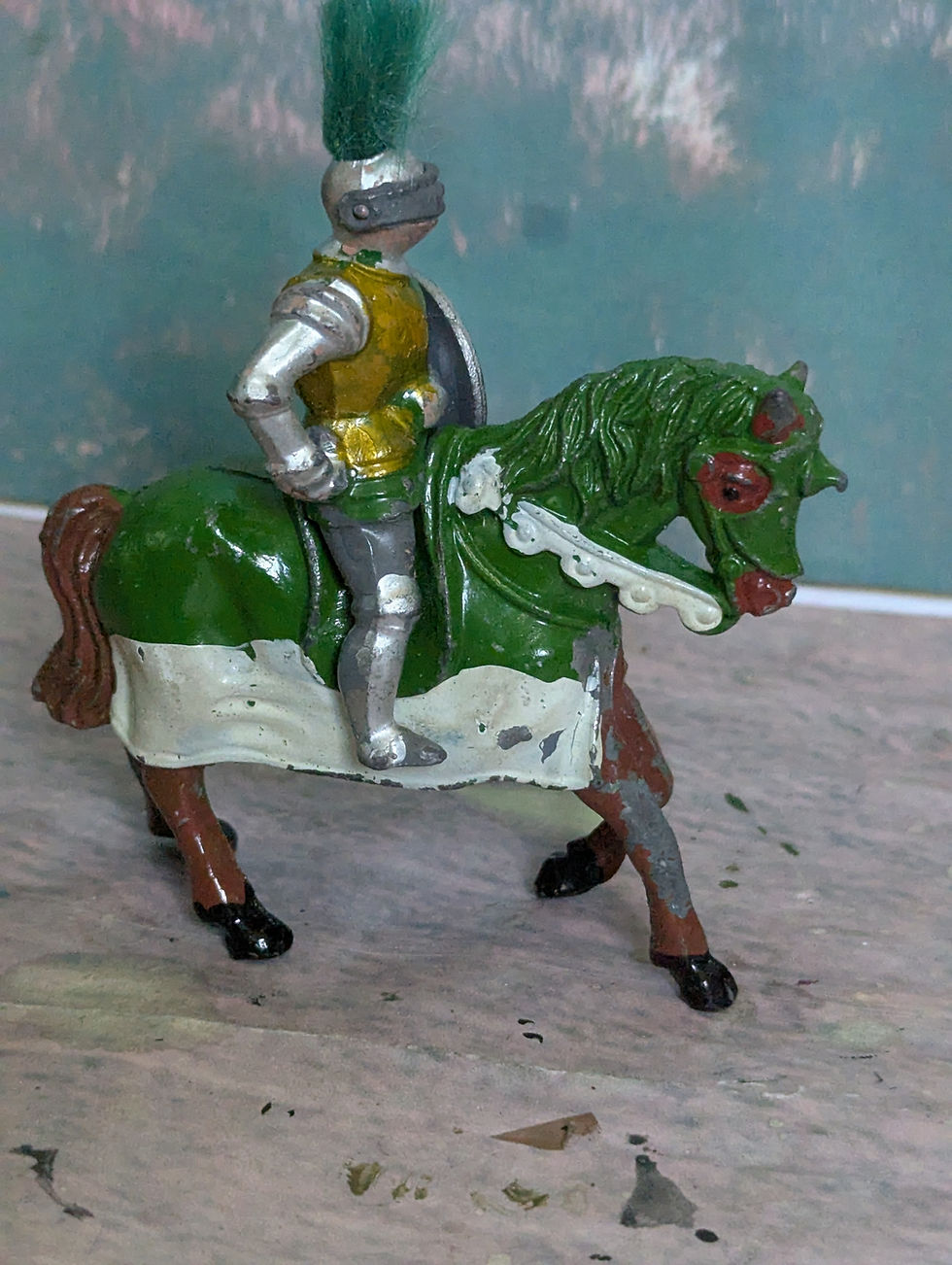 Thumbnail: Timpo Toys 1/32 Metal  Knights of the Round Table mounted 1954 KN75