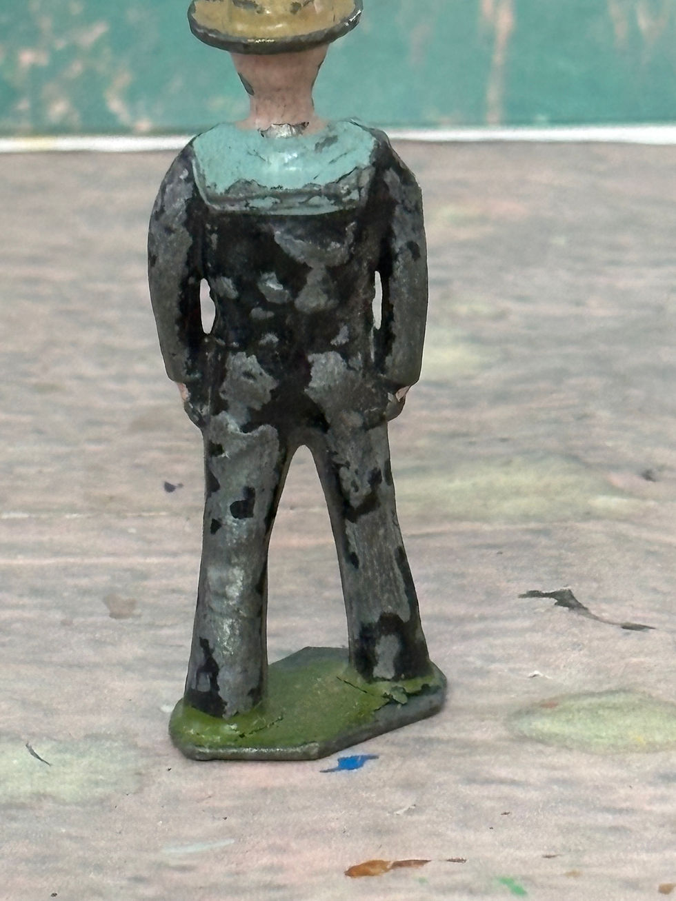 Thumbnail: Vintage Britain's  Lead Victorian Navy 1/32 Figure Straw Hat