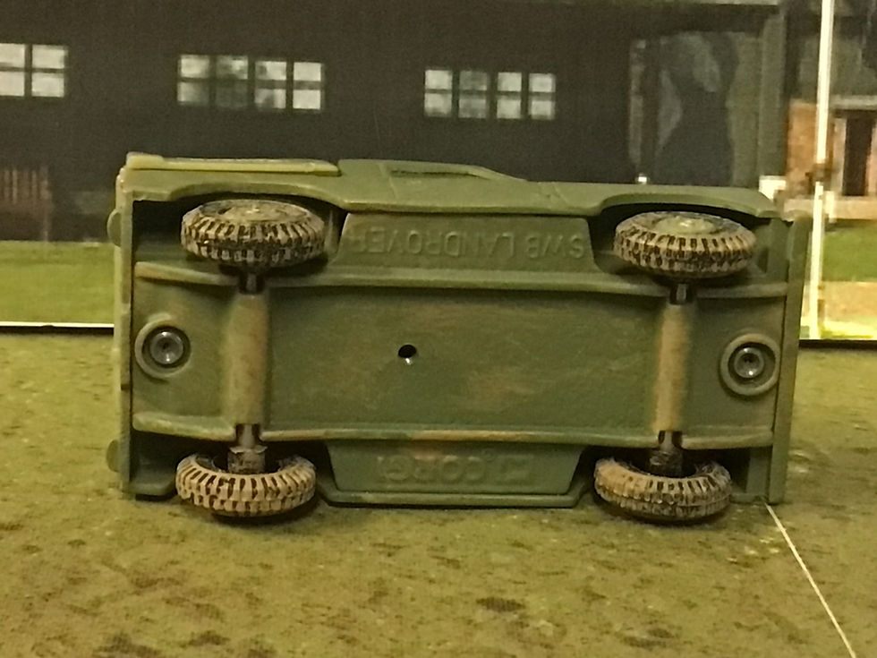 Thumbnail: Corgi RAF Mountain Rescue  Weathered SWB Land Rover Model 1:43 Rubber Tyres