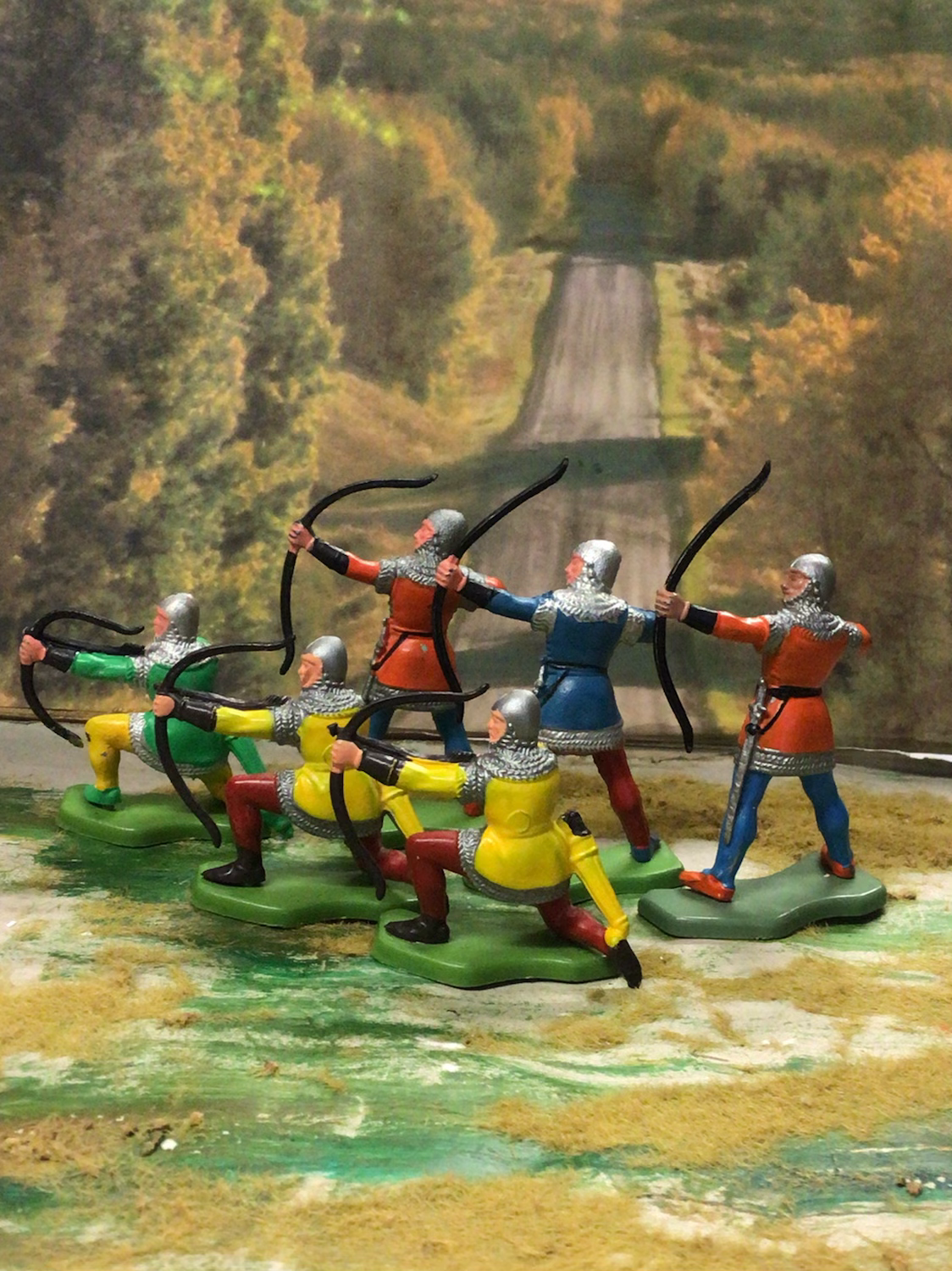Vintage Britain's Herald Medieval Archers x6