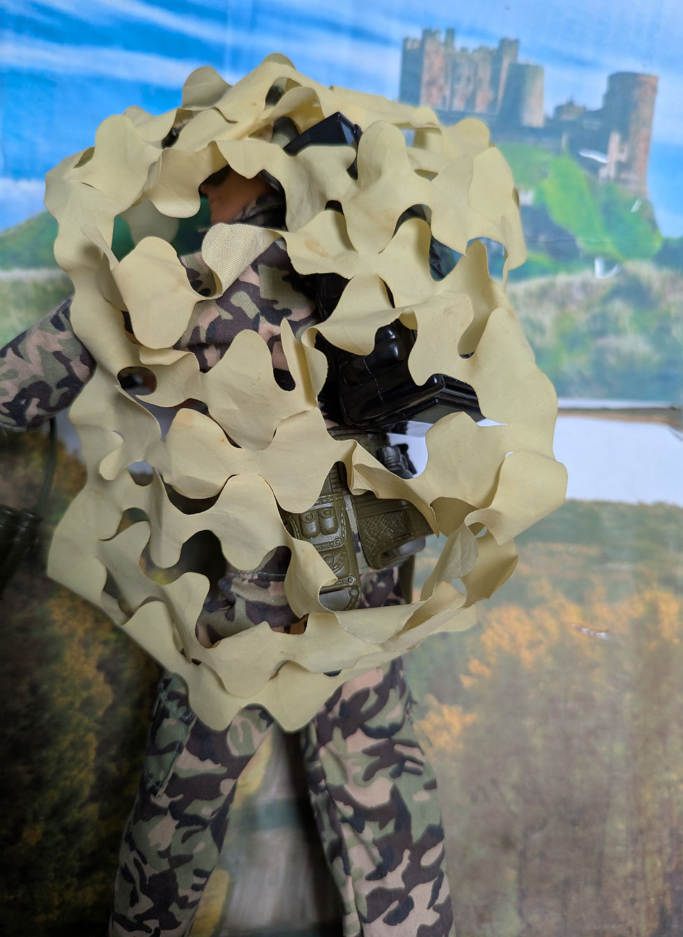 Thumbnail: Action Man: Sniper with cammo net and equipment
