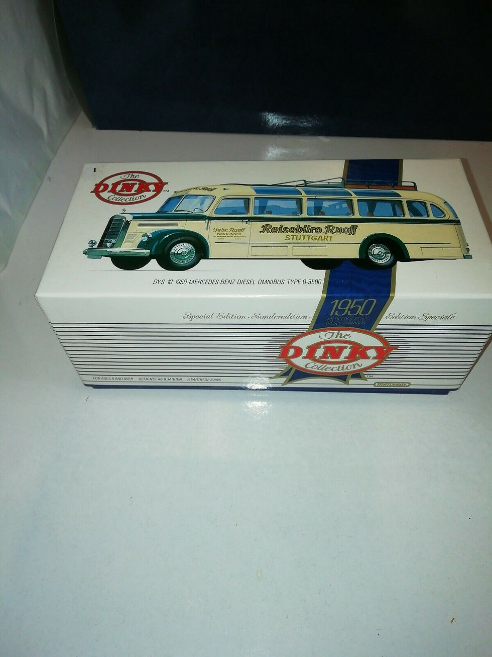 Thumbnail: DINKY DY-S10 1950 MERCEDES-BENZ Reisebiiro Ruoff OMNIBUS TYPE 0-3500, 1/50, MIB!