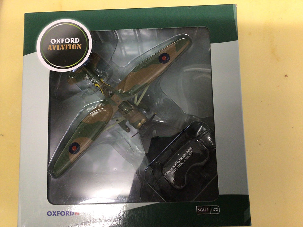 Thumbnail: Oxford Diecast RAF R9125 225 Squadron Westland Lysander Product Code: AC101