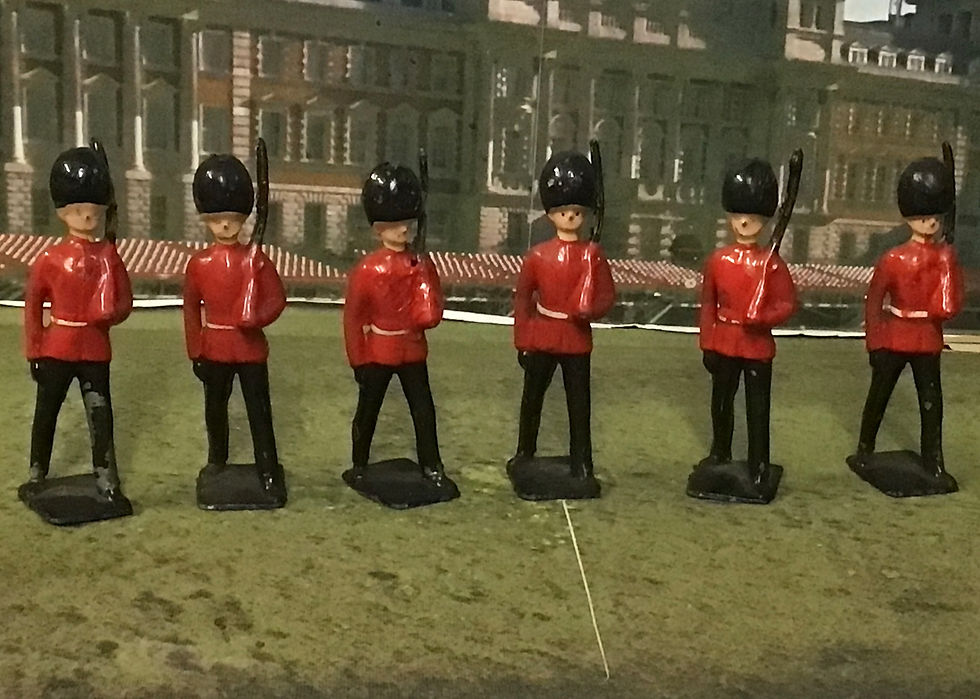 Thumbnail: William Britain Lead 6 Scots Guards Troopers Marching Made in England