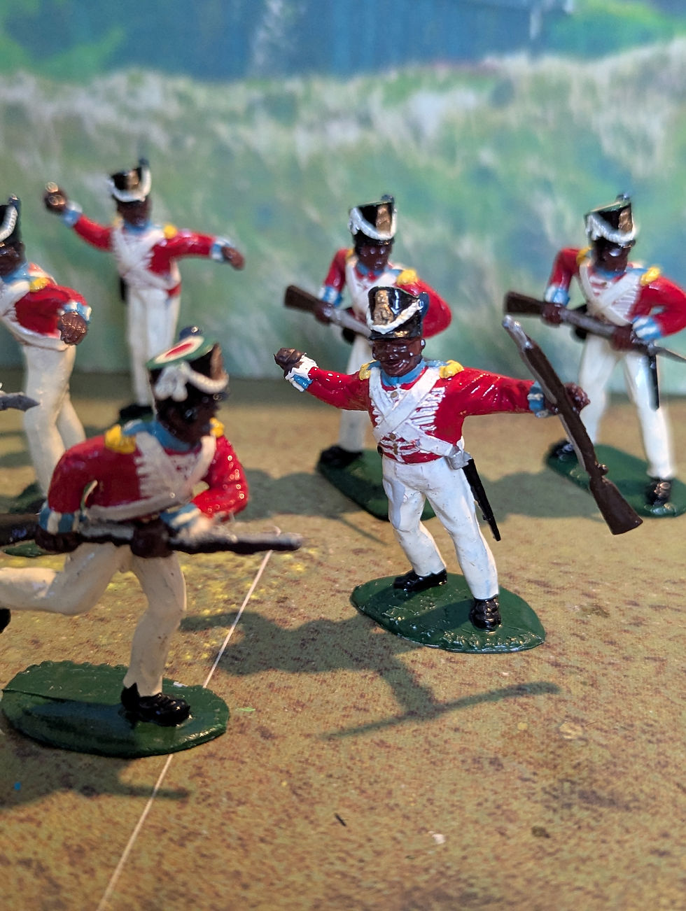 Thumbnail: Vintage Timpo Action Packs Mexican Infantry Painted 1:32 Plastic Figures x