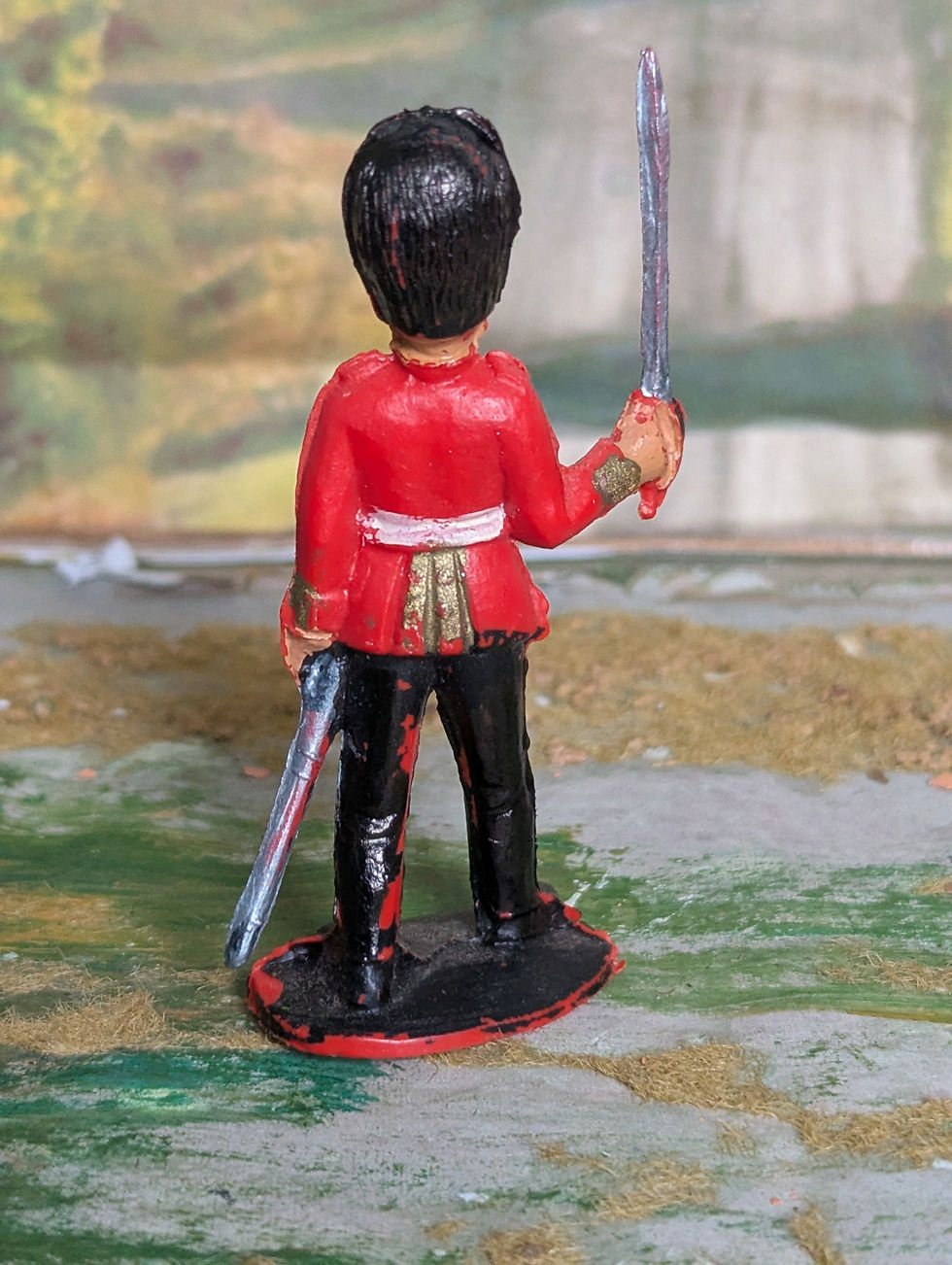 Thumbnail: Charben's Scots Guards Marching Officer 54mm Solid Plastic Figures No Pain