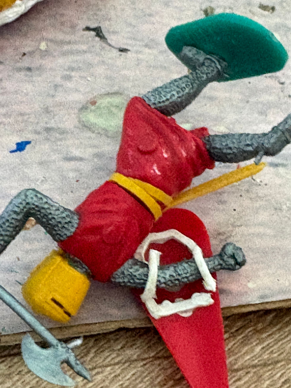 Thumbnail: Timpo Toys Swoppet's  1/32 Plastic Figure Individual Red Shield Knight at