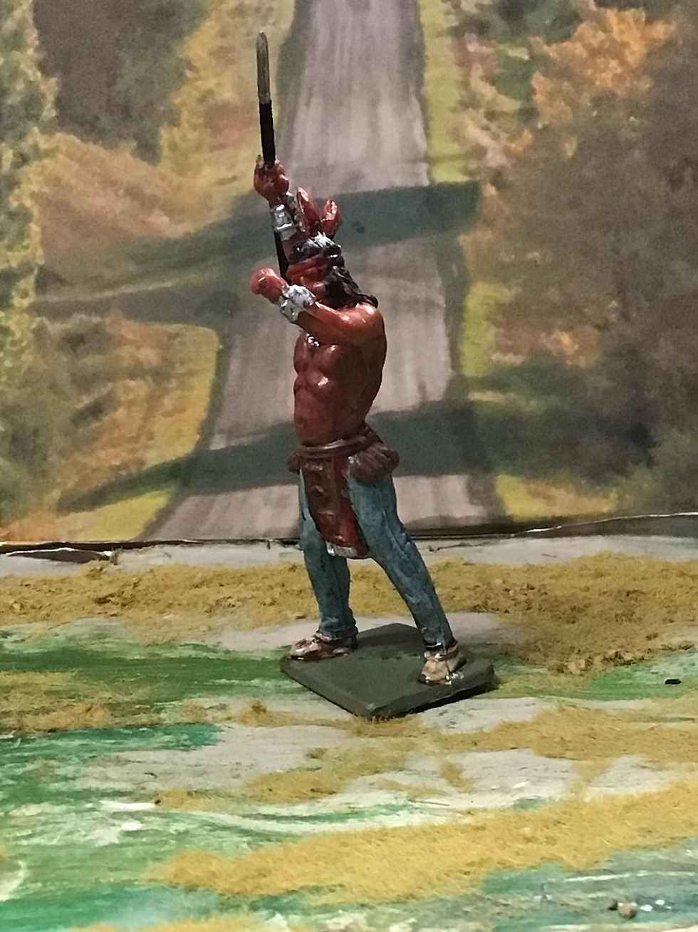 Thumbnail: Vintage Cherilea Native American Brave Figures 60 mm