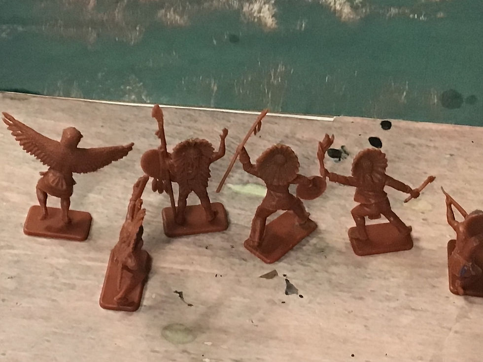 Thumbnail: Vintage Crescent/Kellogg's Red Indian Figures X6 Full Set