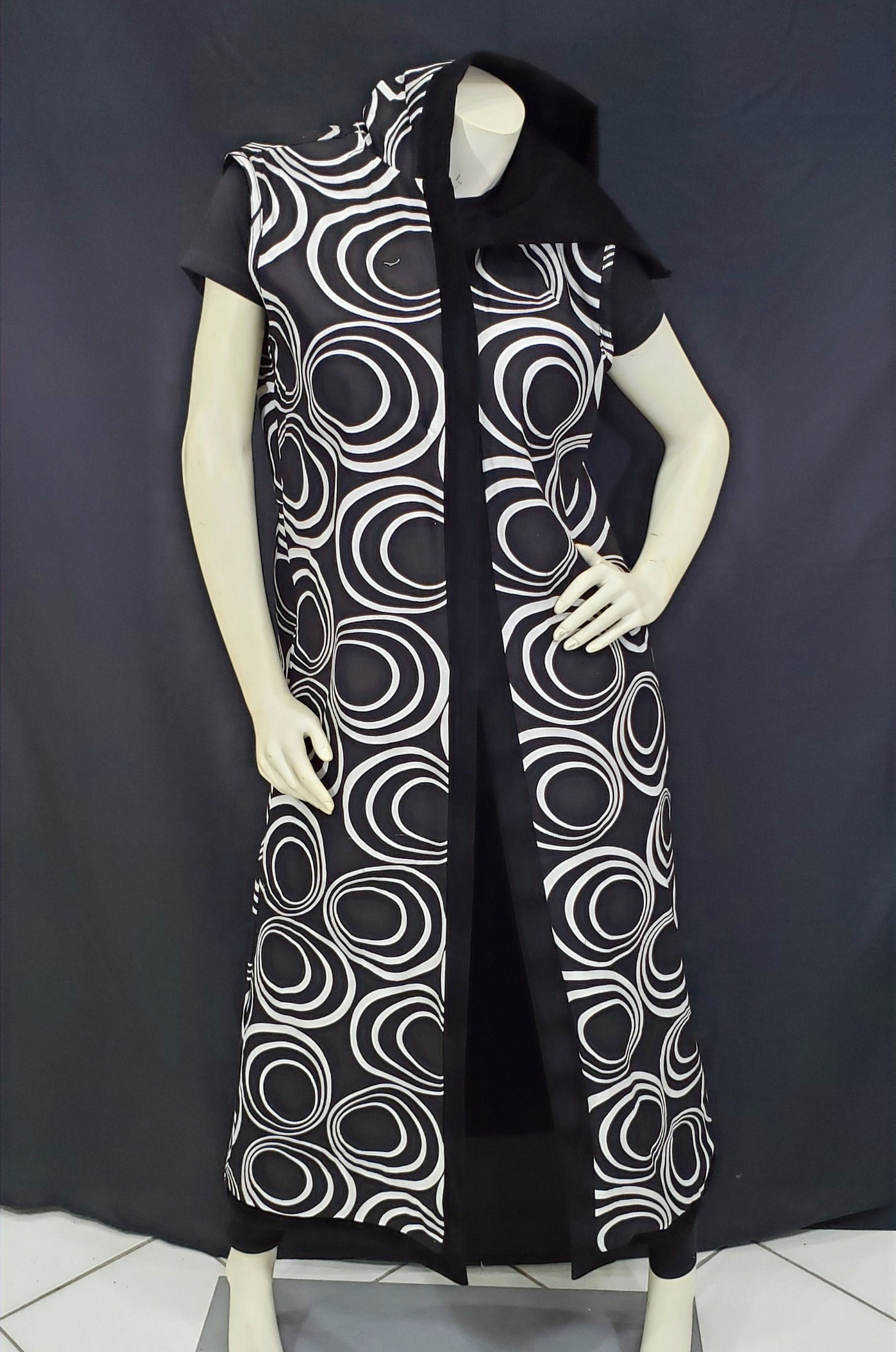 African Print Reversible Hooded Duster