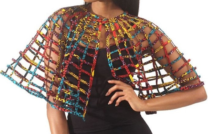 Kente Print Cape
