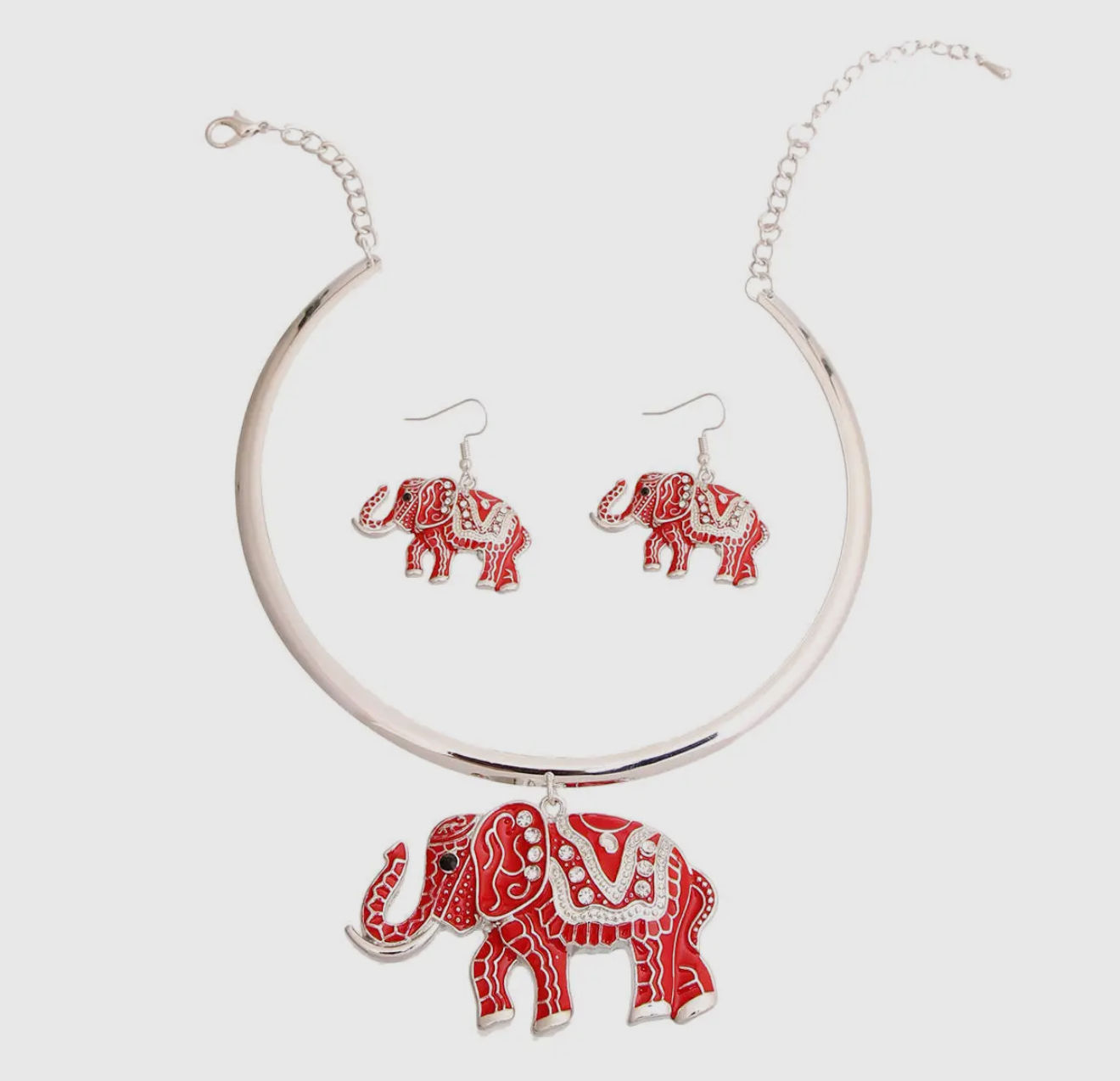 Red Elephant Choker Set