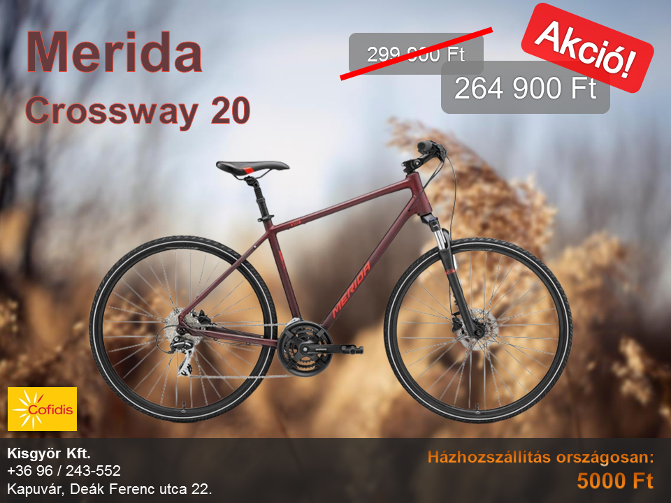 Merida Crossway 20 férfi XS bordó