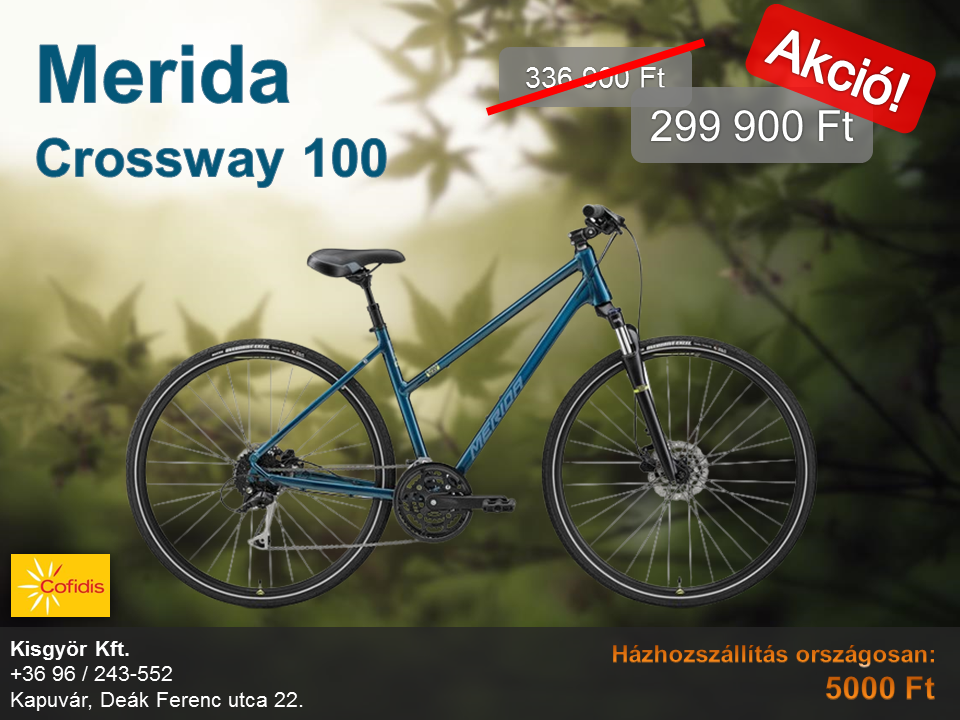 Merida Crossway 100 női S petrol kék