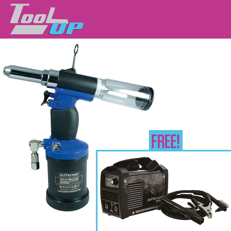 Jefferson 1/4" Air Hydraulic Blind Riveter. Free Welder