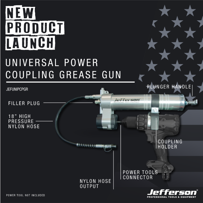 Thumbnail: Jefferson Universal Power Grease Gun JEFUNIPCPGR