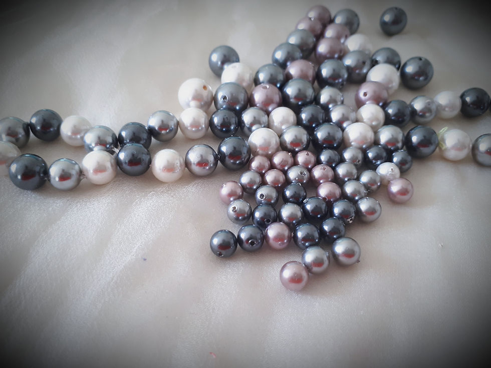 Shell Pearls in natural shades of pearls