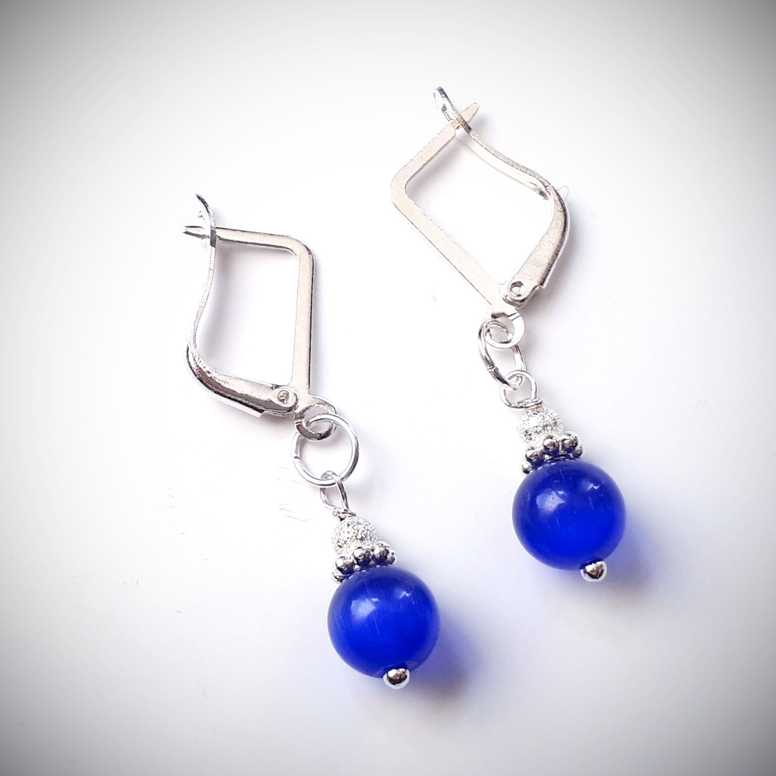 Blue Dot Earrings