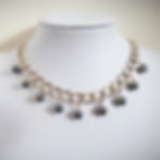 Black Pearl on a Chain Necklace