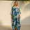 Miniaturbild: summer kaftan cotton blue dress, beach kaftan resort wear