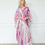 縮圖：Kaftan Dressing Gown Silk Dress : Custom Length, Pucci Kaftan Style, Pink Dress