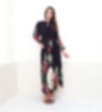 縮圖：Full length floral dress pleat, Gift for mother dress beach wedding