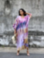 Thumbnail: Vibrant colors kaftan tie dye handmade- Resort wear caftan for vacation