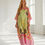 Miniaturbild: Pink kaftan cruise dress, resort kaftan custome length