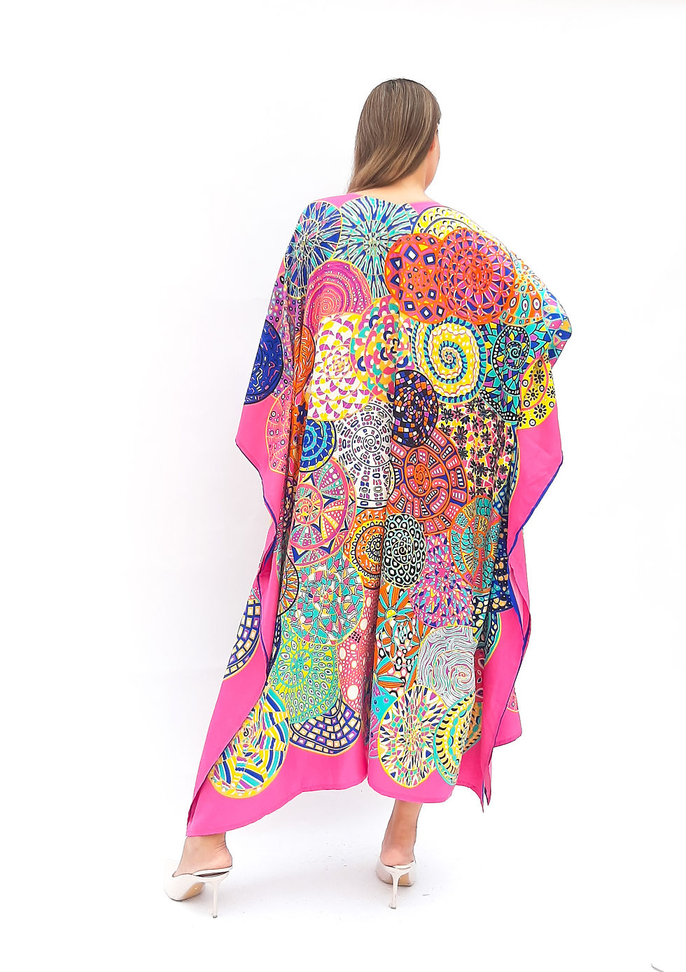Thumbnail: Summer Kaftan Silk Twill- Resort Wear Caftan Luxury Dressing Cruise