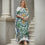 Miniature : Silk Kaftan Plus Size -Green Caftan Dress Designer Luxury Gown