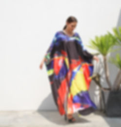 Summer Silk Kaftan Full Length, Plus Size Kaftan Beach Wear Kaftan Resort Gift