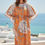 縮圖：Vintage Chain Print Kaftan Silk Dress : Custom Made Dress Beach Wear