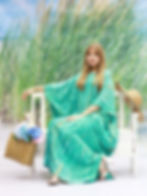 Thumbnail: Tie Dyed Kaftan Cotton Resort Wear, Museo Design Kaftan Plus Size Handmade