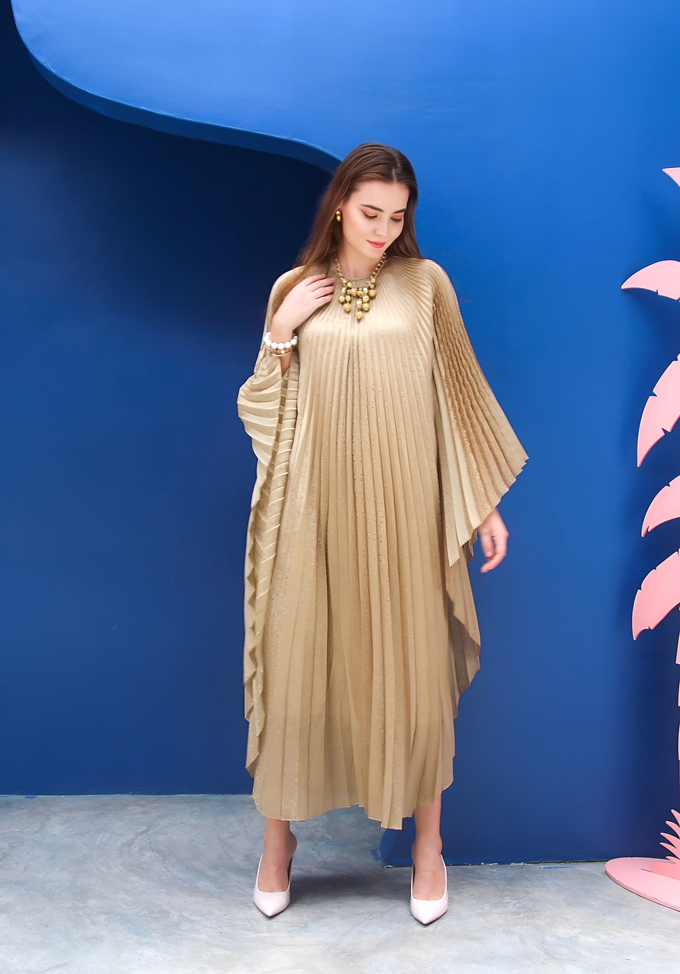 Miniature : Bronze kaftan gold maxi dress, Daily wear kaftan beach wear caftan resort wear