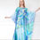 サムネイル： Blue Silk Kaftan Louise Paris Kaftan Silk Dress, LuxuryResort Wear