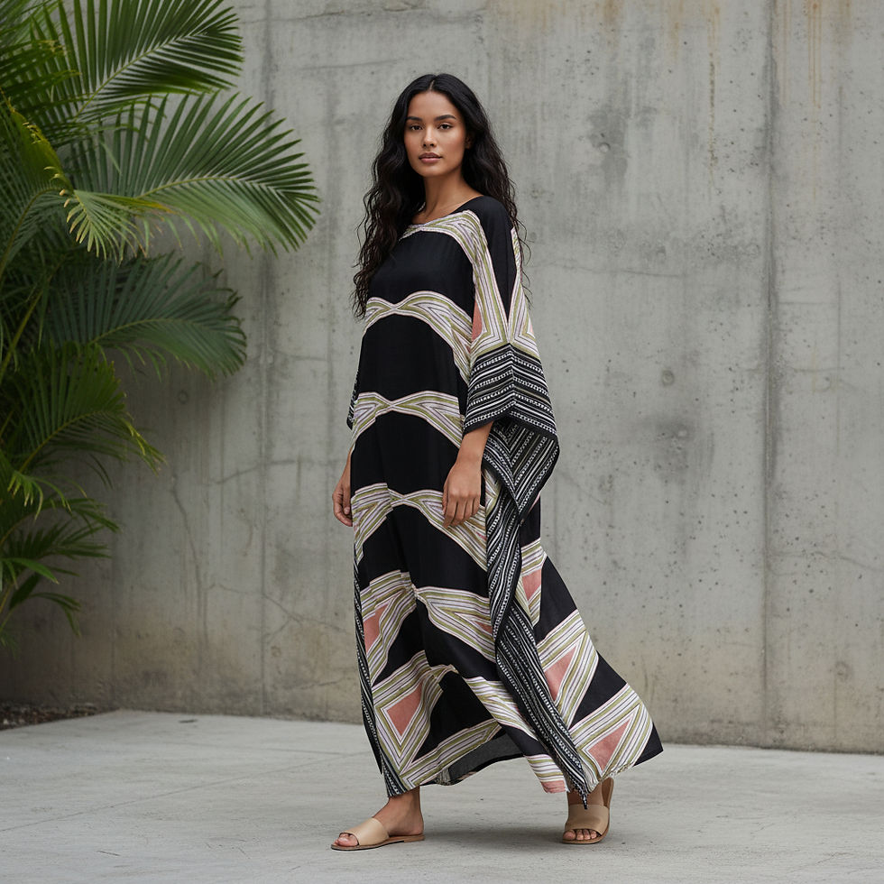 Miniatura: Resort kaftan summer dress, house dress rayon, cotton caftan beach