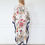Miniature : Pastel Foral Kaftan Silk Dressing Gown : Classic Dress Gift for Her, One Size